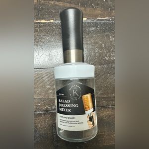 NEW Glass Salad Dressing Bottle: Premium Salad Dressing Shaker with Mixer Insert